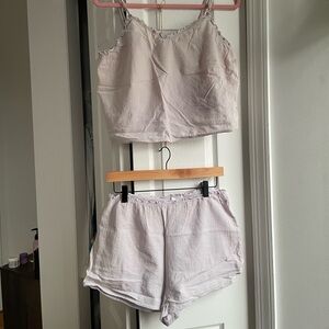 H&M Soft Lavender Cotton Pajamas